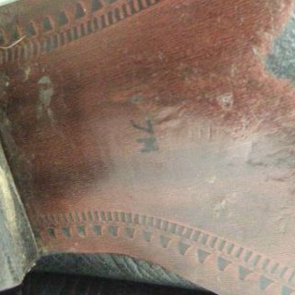 Nine West Womens US 7M Black Leather Cowboy Boots - Picture 4 of 8